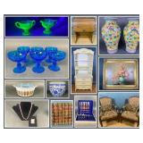Vintage and Antique Furniture, Fenton Glass, Home Decor, Framed Artwork, and More!