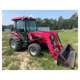 2012 Mahindra 6010 HST cabbed Tractor with ML 156 Loader and Bucket