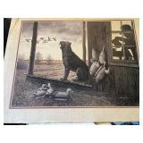 Lab and Ducks Print by S. Oliphant