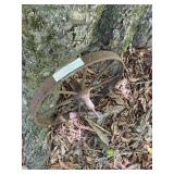 Old Timey Metal Wheelbarrow wheel