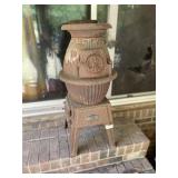 Coal stove on stand
