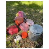 Lot of Plastic Gas Cans