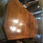 Oak Dining Table- top is inlaid pattern oak