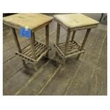 Pair of Adirondack Style Stands