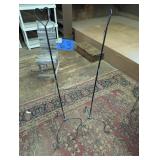 Black Metal Heart Topped Flag Stands