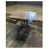 Antique Wood Library Side Table