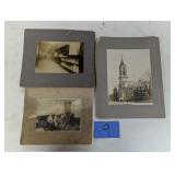 Old Larger B & White Photos -Church, Store counter