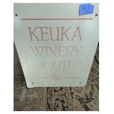 Keuka Lake Winery Route Sign