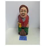 Carved Wood Wine Bottle Holder