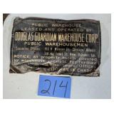 Vintage Metal Warehouse Sign