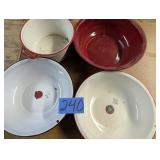 Red & White Porcelain Pots - Pans