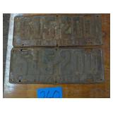 Pair of Old New York License Plates