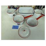 Lot of White Enamel Cookware