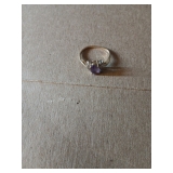 63 10K Ring Purple Stone