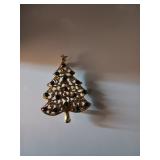 77 Signed? Christmas Tree Pin