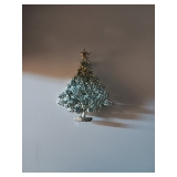 74 Blue Rhinestone Christmas Pin