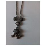 19 Sterling Marcasite Necklace