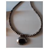 158 Sterling Onyx Necklace
