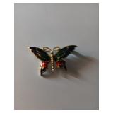 228 Enameled Butterfly Brooch