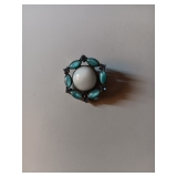 229 Signed Brooch W/Stones