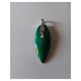 265 Sterling Pendant Green Stone
