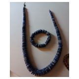295 Blue Stone Necklace & Bracelet