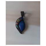 73 Sterling W/ Inlay Pendant