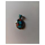 146 Sterling Turquois Pendant