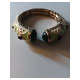 149 Enameled Bracelet W/Stones
