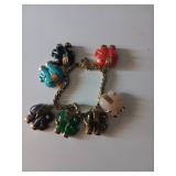 152 Signed Marie Elephant Bracelet