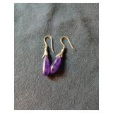 18 Sterling Purple Earrings