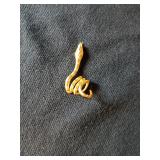 53 14KT Snake Pendant