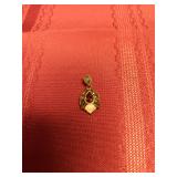 92 sterling Pendant Garnet & Marcasite