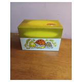 Mushroom metal receipe box