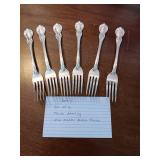 1 sterling Towle old master 6 forks