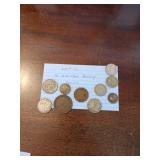10 10 assorted foreign coins
