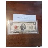 13 1928G red seal two dollar bill