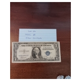 22 1935C one dollar silver certificate
