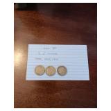 29 3 V nickels 1900,1904,1905 29 3 V nickels 1900,1904,1905