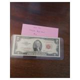 53 1953B red seal two dollar bill 53 1953B red seal two dollar bill