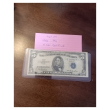 54 1953 five dollar silver certificate 54 1953 five dollar silver certificate