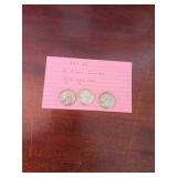 67 3 silver quarters 1958D,1963D,1964 67 3 silver quarters 1958D,1963D,1964
