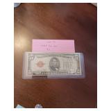74 1928F red seal five dollar bill 74 1928F red seal five dollar bill