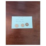 79 3 V nickels 188?,1898,1906 79 3 V nickels 188?,1898,1906