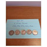 89 5 silver dimes 1941,1942,1943,1944,1962 89 5 silver dimes 1941,1942,1943,1944,1962