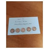98 5 silver dimes 1939,1942S,1943,1944,1945 98 5 silver dimes 1939,1942S,1943,1944,1945