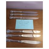 111 6 towle old master sterling handled knives 111 6 towle old master sterling handled knives