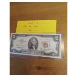 113 1963 red seal two dollar bill 113 1963 red seal two dollar bill