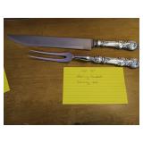 157 sterling handled carving set 157 sterling handled carving set