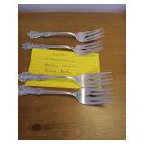 181 4 international sterling wild rose salad forks 181 4 international sterling wild rose salad forks